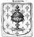 Armas do reino de Galiza, na obra Le blason des Armoiries, do ano 1581.