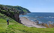 Het strand aan het einde van de Green Gardens Trail