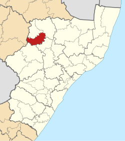 Location in KwaZulu-Natal