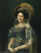 La reina regente María Cristina de Borbón.