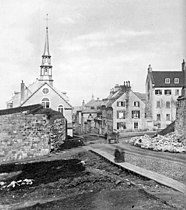 L'emplacement de la porte Kent, avant sa construction en 1878