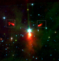 Cometary tails in the Lambda Orionis cluster.