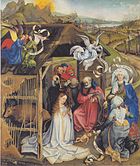 La Nativitat de Robert Campin amb qui comparteix el punt de vista elevat