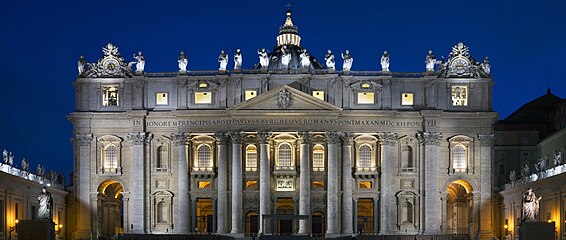 Basilica di San Pietro at night