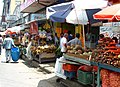 Roadside produce vendors in San José, Costa Rica.