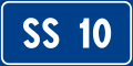 Main road number sign (formerly used )
