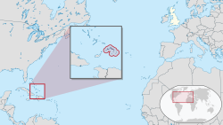 Location of ਤੁਰਕ ਅਤੇ ਕੇਕੋਸ ਟਾਪੂ