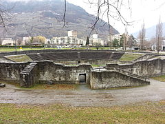 Rampe d'accès à la cavea.