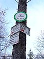 Arrivée à pied sur le Brotschberg, panneaux directionnels du club vosgien