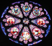 Las vidrieras coloreadas de la catedral
