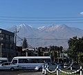 Blick aus Arequipa auf den Vulkan Chachani