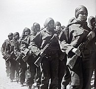 Mujeres soldados del Ejército de Liberación Popular Saharaui.