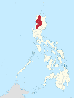 Mapa ning Filipinas ampong Labuad Administratíbu ning Kordiliera ilage