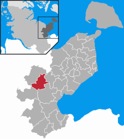 Elhelyezkedése Schleswig-Holstein térképén