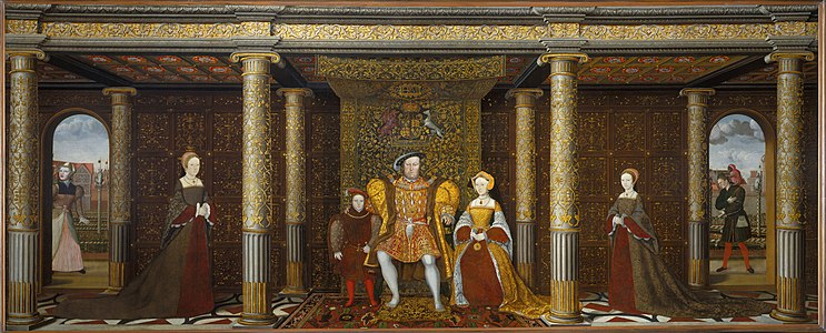 Tranh vẽ The Family of Henry VIII hoàn thành năm 1545, mô tả gia đình Henry VIII một cách chính thức. Jane Seymour ở bên tay trái Vua Henry, đối diện tay phải là con trai bà, Edward. Hai công chúa bên cạnh, tay trái (của tranh) là Mary Tudor, còn tay phải là Elizabeth Tudor