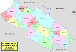 Община Хан-Песак на карте