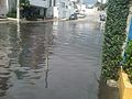 Flooding in a street of Natal, Rio Grande do Norte, Brazil in April 2013.