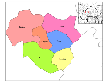 Toma, Burkina Faso ở trong tỉnh