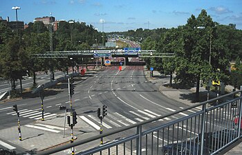 Trafikplatsen vid Norrtull, juli 2006