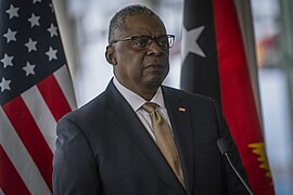 Secretary of Defense Lloyd Austin at a press confefence in Port Moresby, Papua New Guinea on July 27, 2023 - 230727-D-TT977-0228.jpg