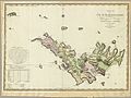 Mapa de San Bartolomé e islas adyacentes (1801)