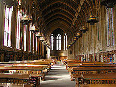 Suzzallo Library Graduate Reading Room (University of Washington). Image used by The Dispute Resolution Board Foundation Forum newsletter in an article on the renovation of the building.