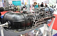 תמונה המציגה מנוע קלימוב TV-3. ציר הכוח היוצא מהמנוע נמצא בקצה השמאלי של התמונה, מיד לימינו נמצא צינור הפליטה, מימינו שאר המנוע שנבנה בתצורה סטנדרטית למדי.