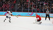 Thumbnail for File:2020-01-19 Ice hockey at the 2020 Winter Youth Olympics – Men's tournament – Preliminary round – Switzerland vs. USA (Martin Rulsch) 086.jpg