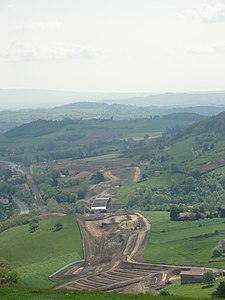 Viaductul Torranchin în curs de finalizare în primăvara anului 2010.