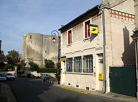 Dungeon, war memorial, and post office