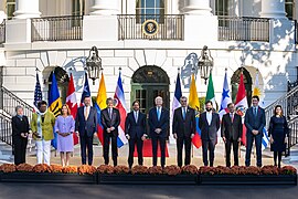 El Presidente Boric junto a los líderes de la Alianza para la Prosperidad Económica de las Américas (APEP), en Washington D. C., Estados Unidos, el día 03 de noviembre de 2023.