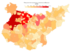 Población por municipio en el año 2018