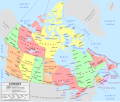 political map of Canada