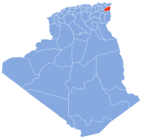 Carte d'Algérie (Wilaya de Souk-Ahras)