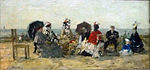 People at the Beach at Trouville (1865)