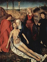 Hans Memling: Beweinung Christi mit Stiftern