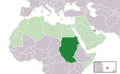 Karte: Lage des Sudan