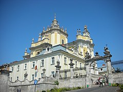 Catedral de San Jorge (1744-1760), parte del centro histórico de Leópolis, inscrito en la lista de la UNESCO.