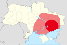 Map of Makhnovist territory, which covers most of southern and eastern Ukraine