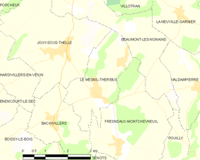 Poziția localității Le Mesnil-Théribus