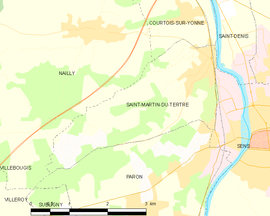 Mapa obce Saint-Martin-du-Tertre