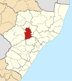 Location in KwaZulu-Natal