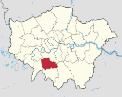 默頓區在大倫敦的位置