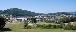 Panorama Mirne od crkve sv. Helene