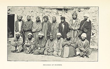 Un groupe de prisonniers à Boukhara, 1899.