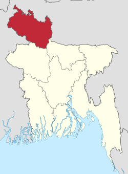 Map of Rangpur Division