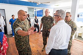 Senior Enlisted Advisor to the Chairman (SEAC) U.S. Marine Corps Sergeant Major Troy E. Black visited United States veterans in Santo Domingo, Dominican Republic, 26 April 2024 - 14.jpg