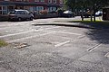 A reminder of Braunton's railway. Rails left in the road at a level crossing in Braunton