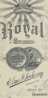 Chickeringovo "Royal Studio", West St., Boston, asi 1893