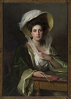 Портрет леді у великому капелюсі, 1907